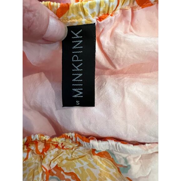 MINKPINK Revolve Summer Shorts Romper Playsuit Pink Yellow S - Picture 8 of 9